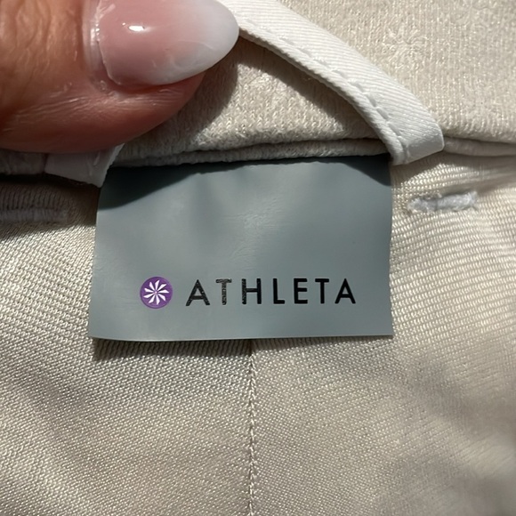 Athleta Ski Pants White Gray Zippered pockets Women’s L Adjustable Snowboarding - Picture 13 of 15